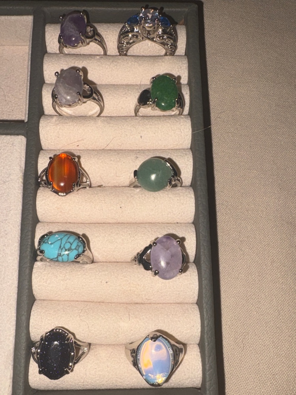 Multistone Women’s silver tone rings Sizes 6 to 6 1/2